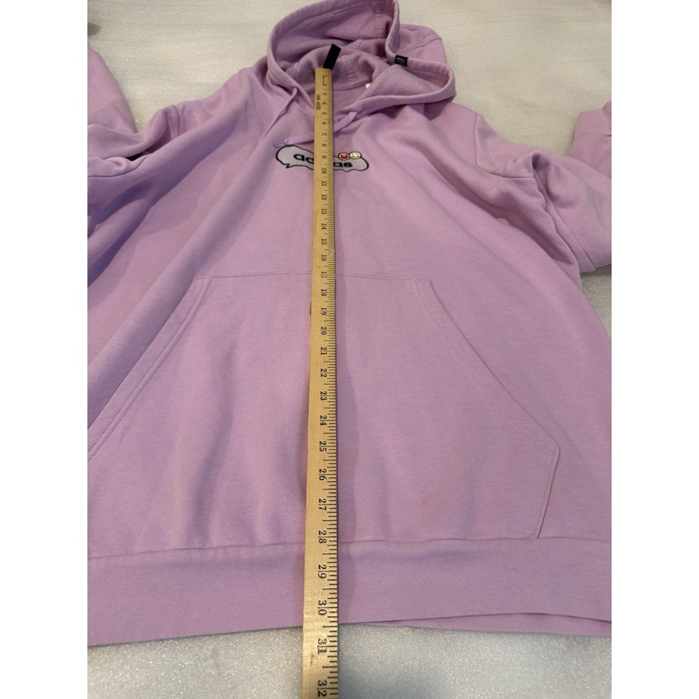 Adidas Men's Sweatshirt Emoji Hoodie Smiley Face Size Small Purple Pink 2XL - Picture 4 of 14